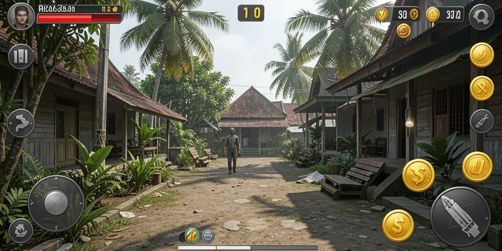 Screenshot menunjukkan aksi seru dalam permainan.
