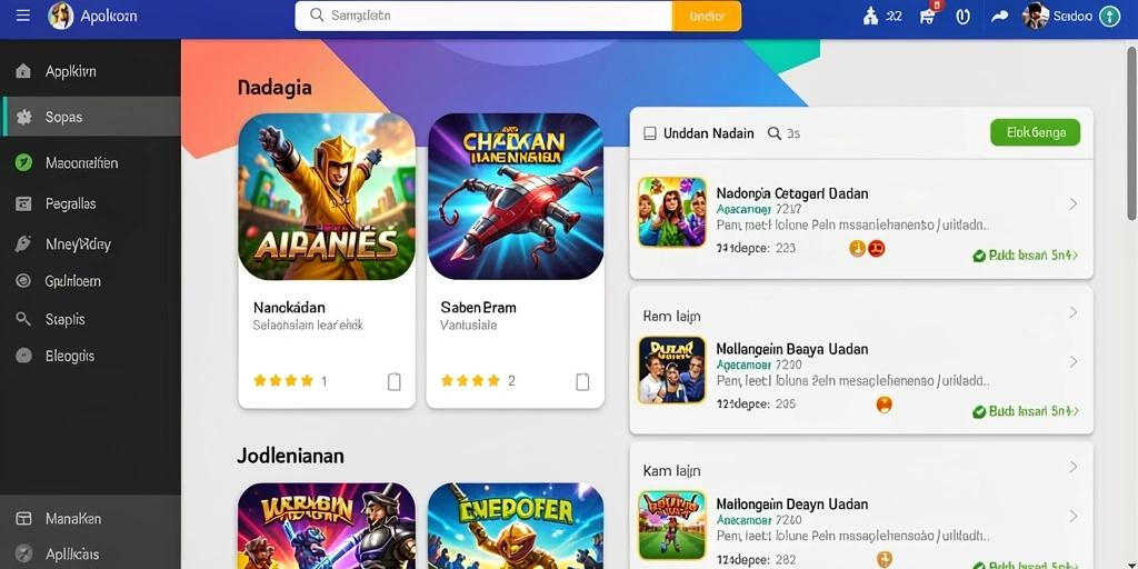 Tampilan awal aplikasi LUCUBET yang menarik.